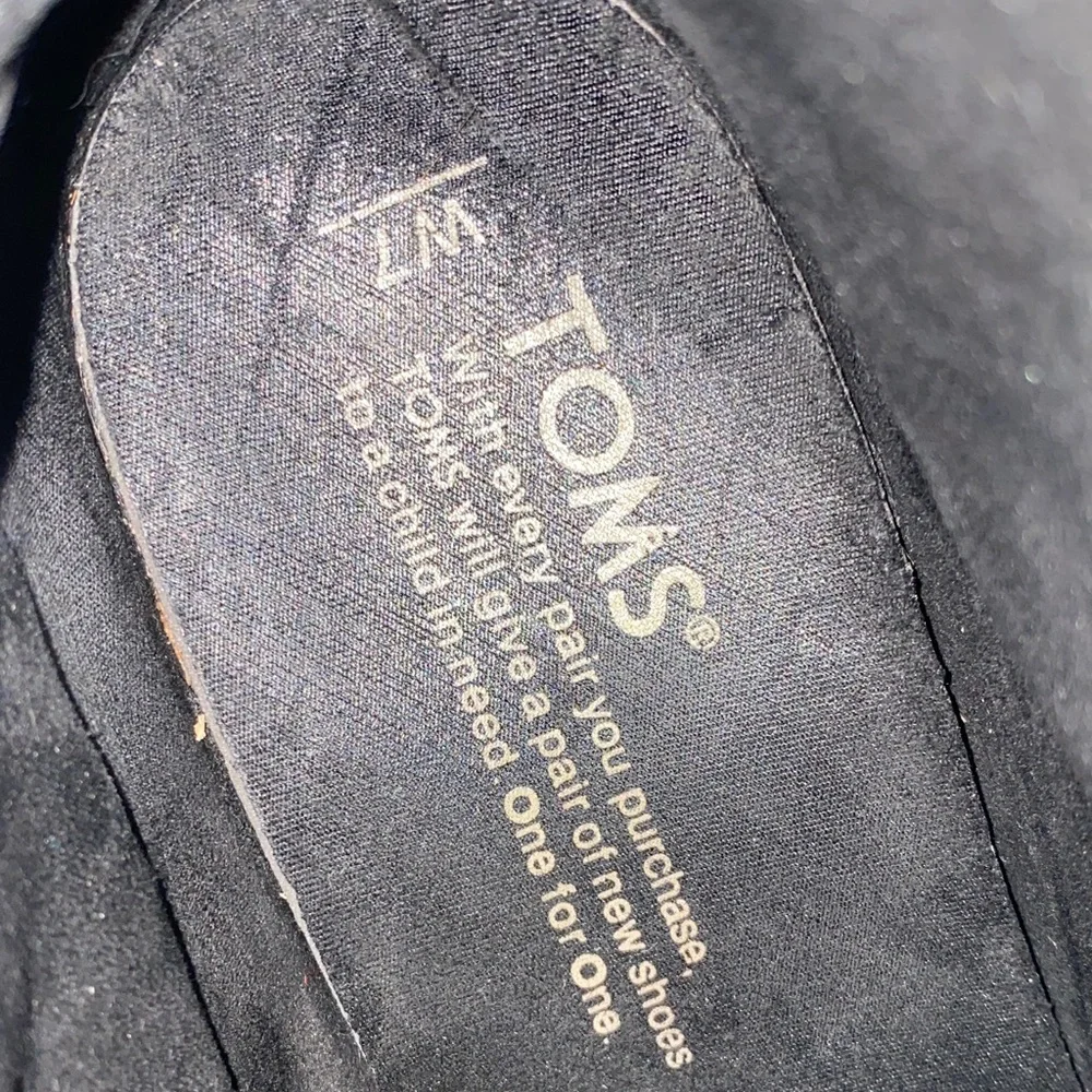 Toms Leila Black Ankle Booties with Brown Heel Size 7 - Picture 10 of 10